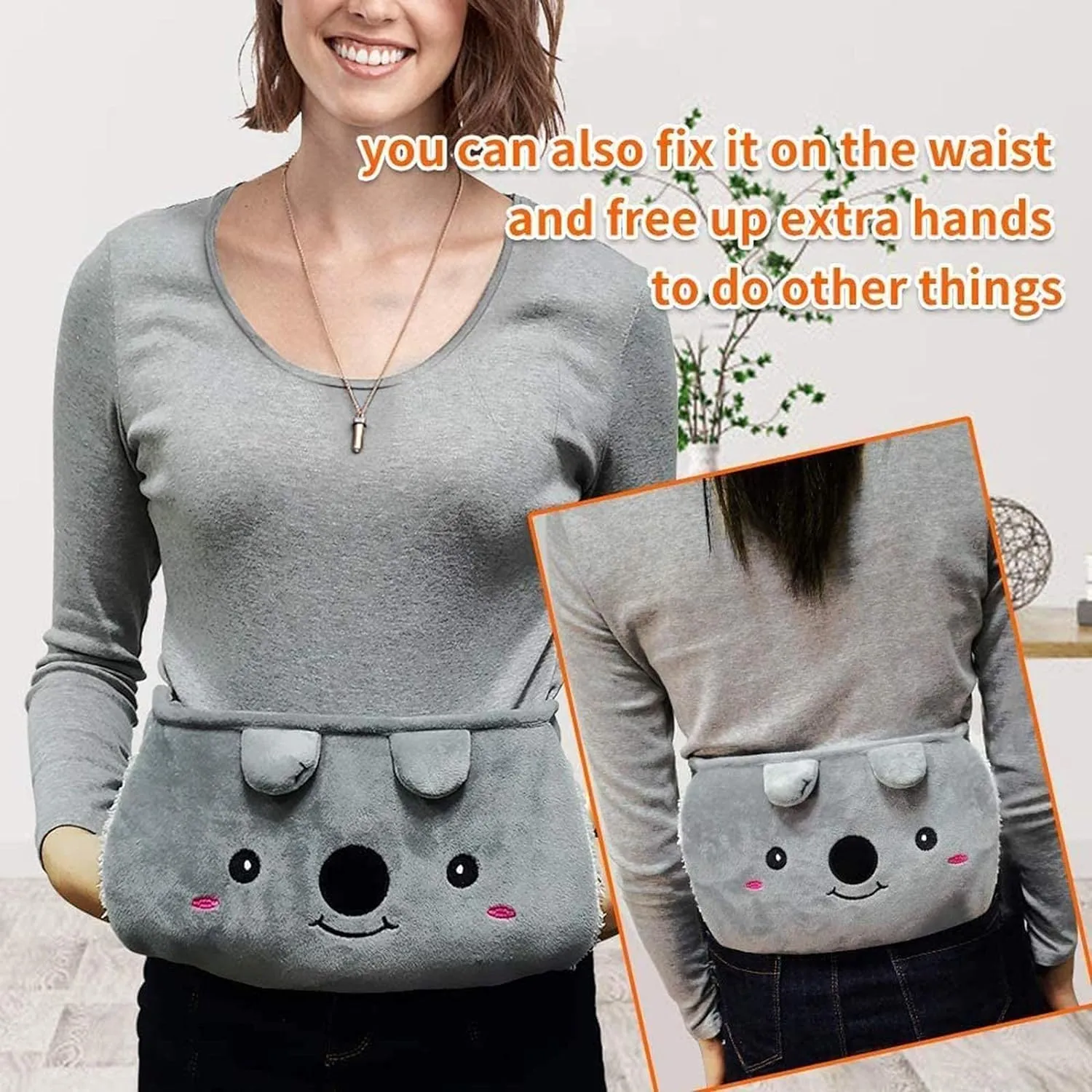 1000ml Hot Water Bag, Hot and Cold Compress Water Injection Hot Water Bottles for Menstrual Cramps, Warm Hands, Feet, Waist, Shoulders()