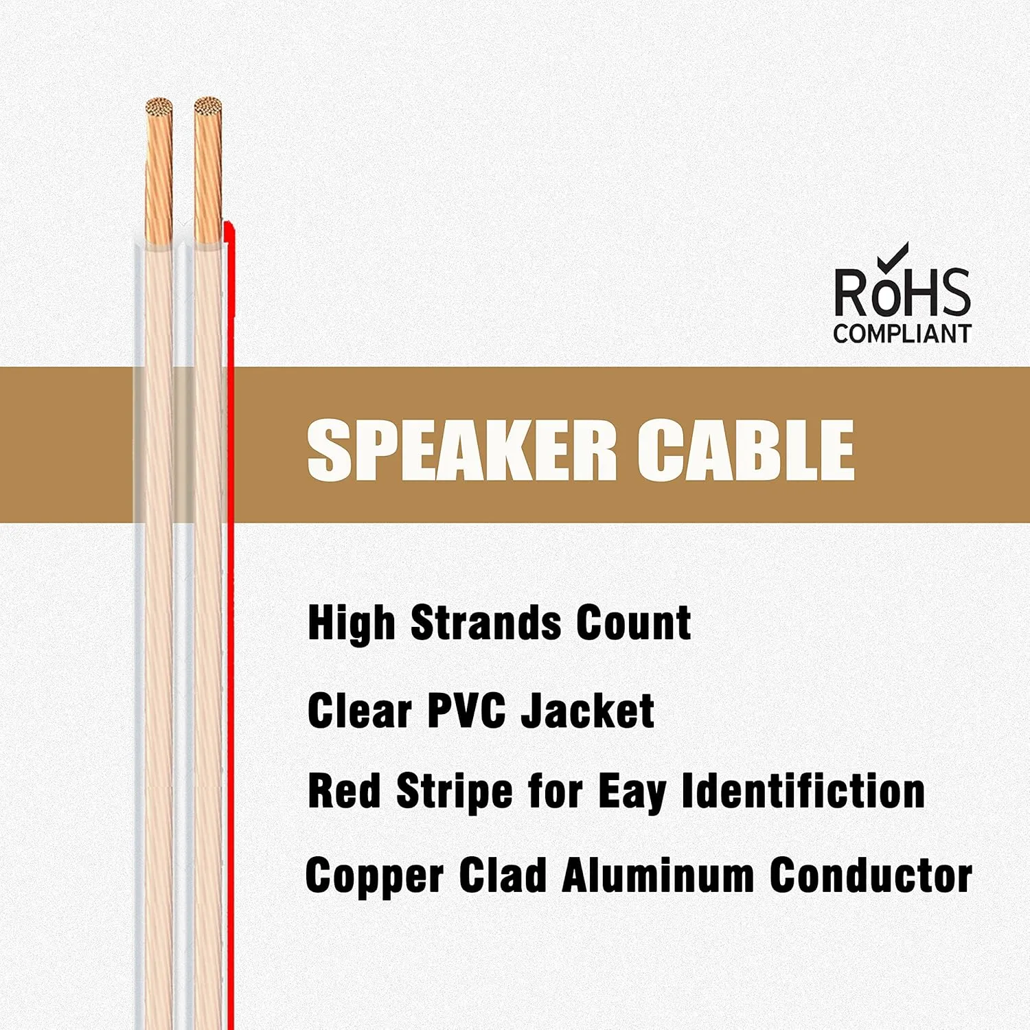 12AWG Speaker Wire,12 AWG Gauge Speaker Wire Cable 100 Feet Great Use for Home Theater Speakers and Car Speakers