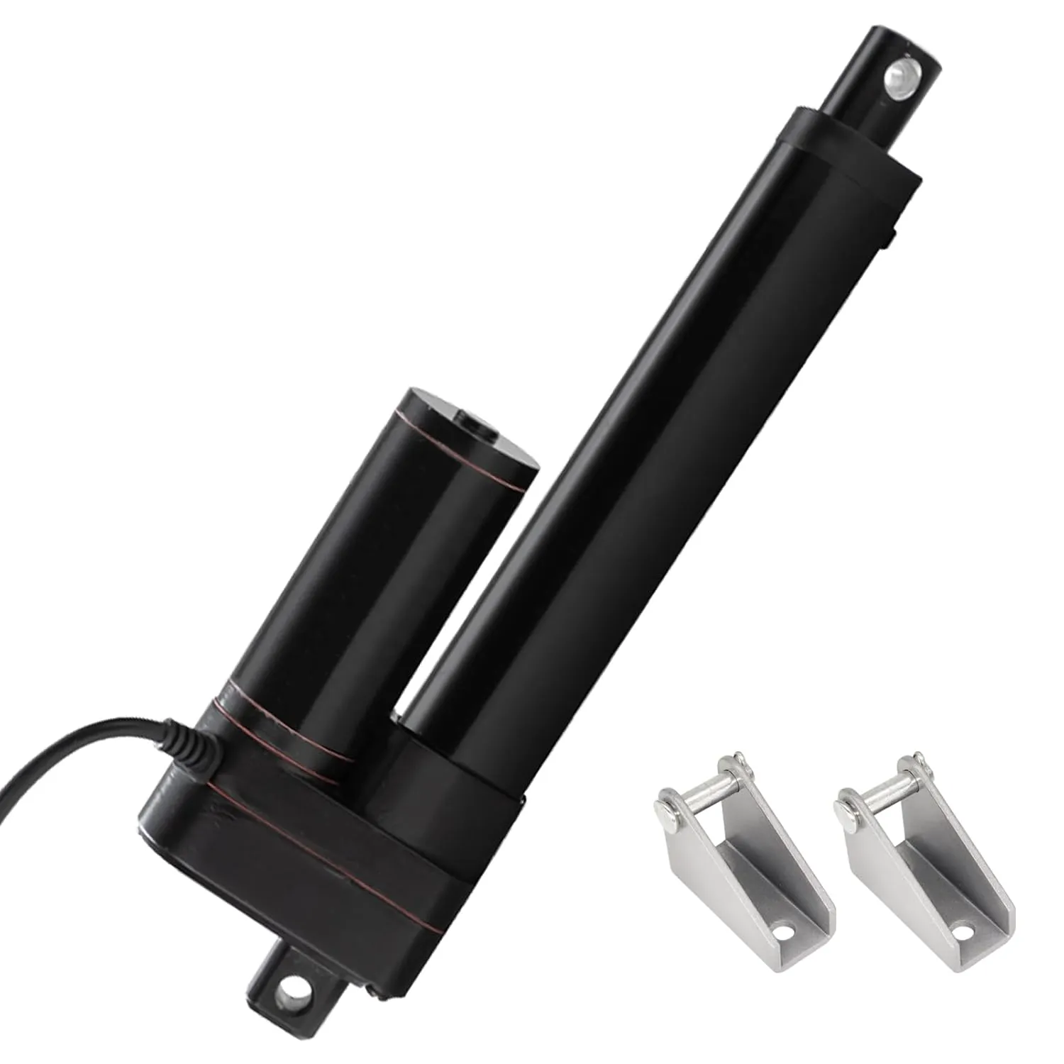 12V Linear Actuator 176lbs/800N 0.78"/s High Speed Linear Actuator Stroke 6Inch IP65 Protection Electric Actuator with Mounting Brackets,for Door Opener,Solar Tracker,Electric Lifting System