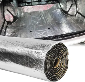 200mil 24.4 Sqft Car Sound Deadener Deadening Mat Noise and Heat Shield Insulation Closed Cell PE Foam Vibration Dampening Material for Car Hood Trim Roof Door and Trunk