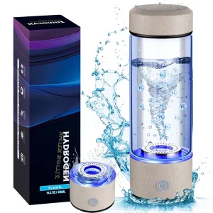 2025 New Hydrogen Water Generator Bottles, Portable Hydrogenated Water Bottle with SPE PEM Technology, 420ml Hydrogen Water Bottle Generator, Rechargeable Ionizer Machine for Home, Office, and Travel
