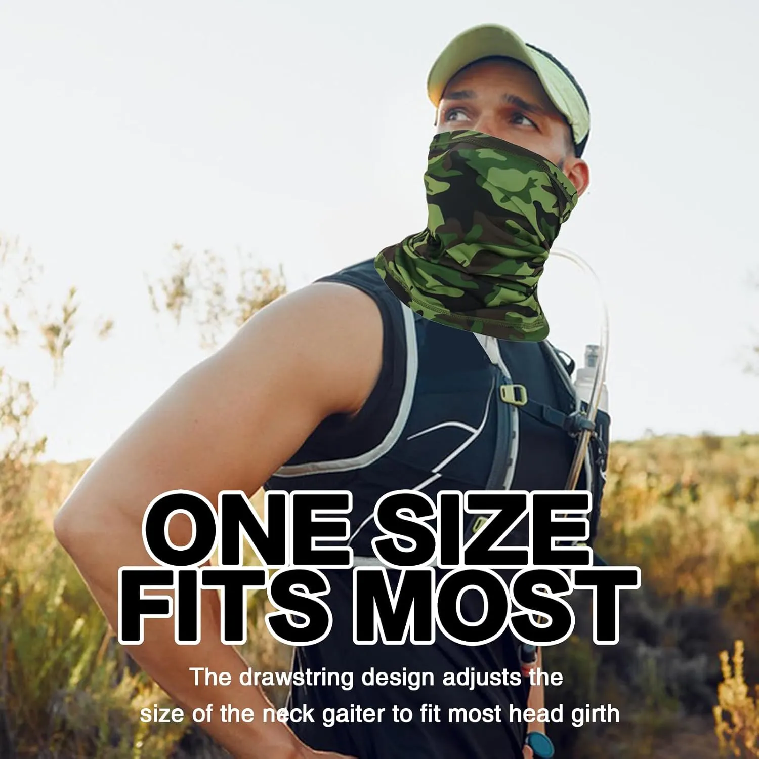 20pcs Cooling Neck Gaiter for Men Women Gator Face Mask Scart Cover Breathable Balaclava Bandana Sun Protection