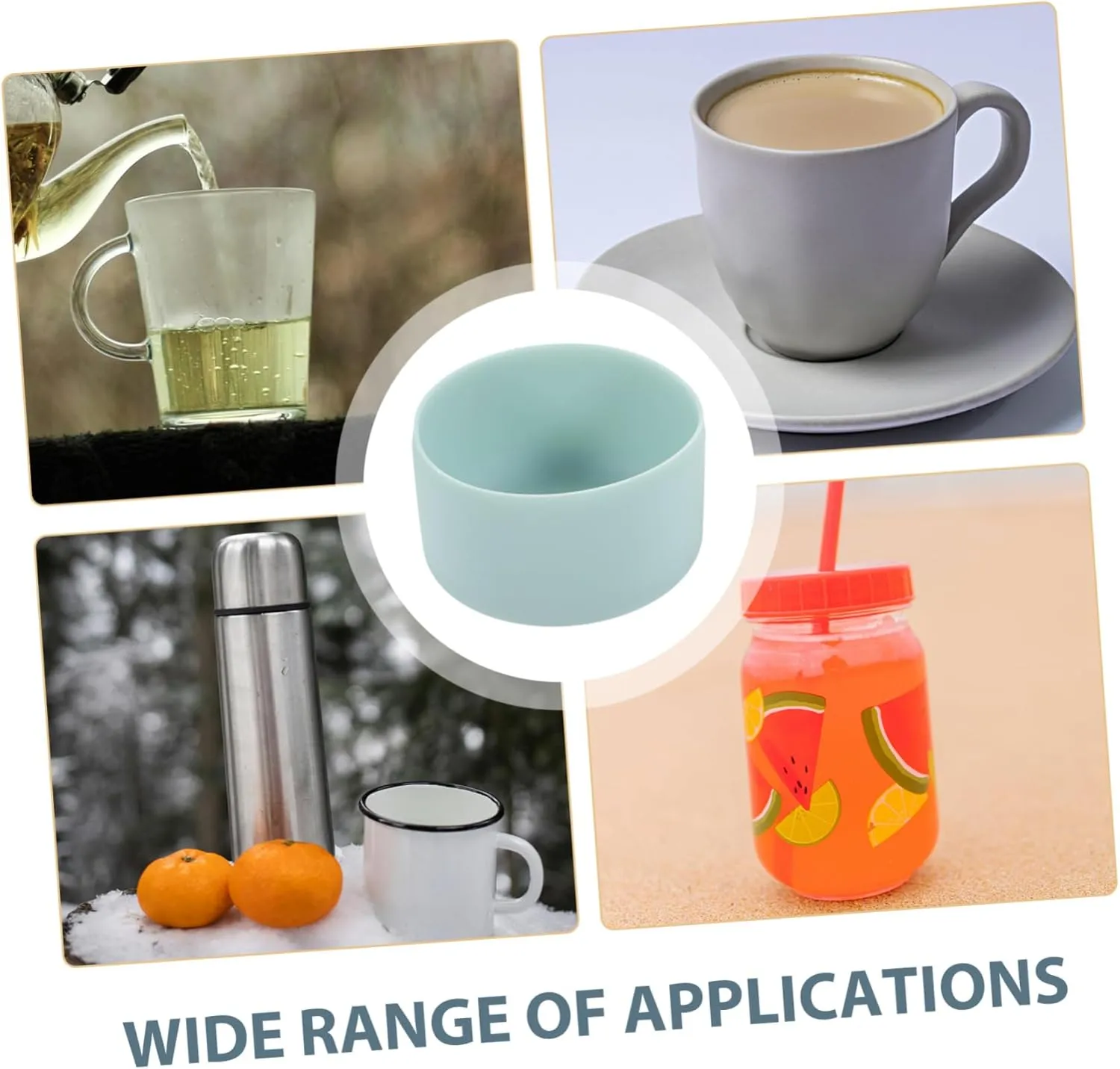 2pcs Cup Base Water Bottle Silicone Sleeve Bottle Bottom Bottle Boot Sleeve Water Bottle Removable