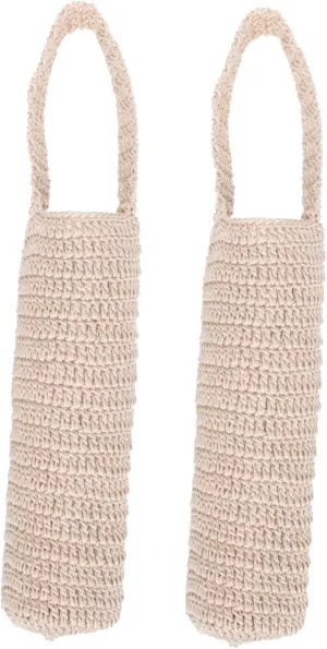 2Pcs Handwoven Cotton Water Bottle Sleeve Portable Insulator Carrier for Bottles Durable and Stylish Water Bottle Bag