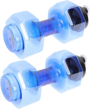 2Pcs Water Filled Dumbbells Water Bottle Multifunctional Fitness Equipment for Gym Durable Pe Material for Strength Training and Hydration Portable Design
