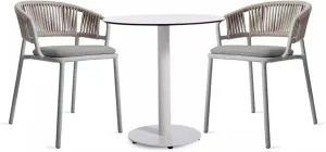 3 Piece Outdoor Patio Furniture Set with 2 Chairs and Imitation Marble Table, Conversation Sets Patio Furniture for Deck Beach Yard