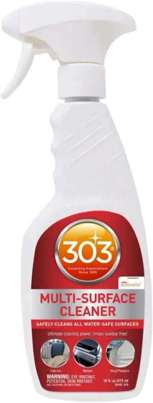 303 Products Multi-Surface Cleaner - Safely Cleans All Water Safe Surfaces - Ultimate Cleaning Power - Rinses Residue Free - Recommended By Sunbrella, 16 fl. oz. (30445CSR) Packaging May Vary