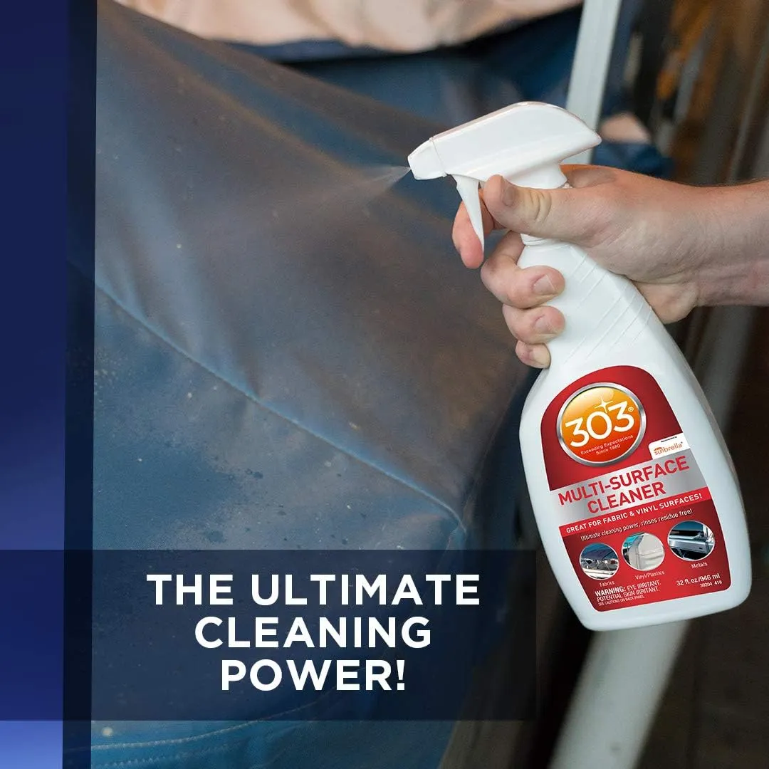 303 Products Multi-Surface Cleaner - Safely Cleans All Water Safe Surfaces - Ultimate Cleaning Power - Rinses Residue Free - Recommended By Sunbrella, 16 fl. oz. (30445CSR) Packaging May Vary