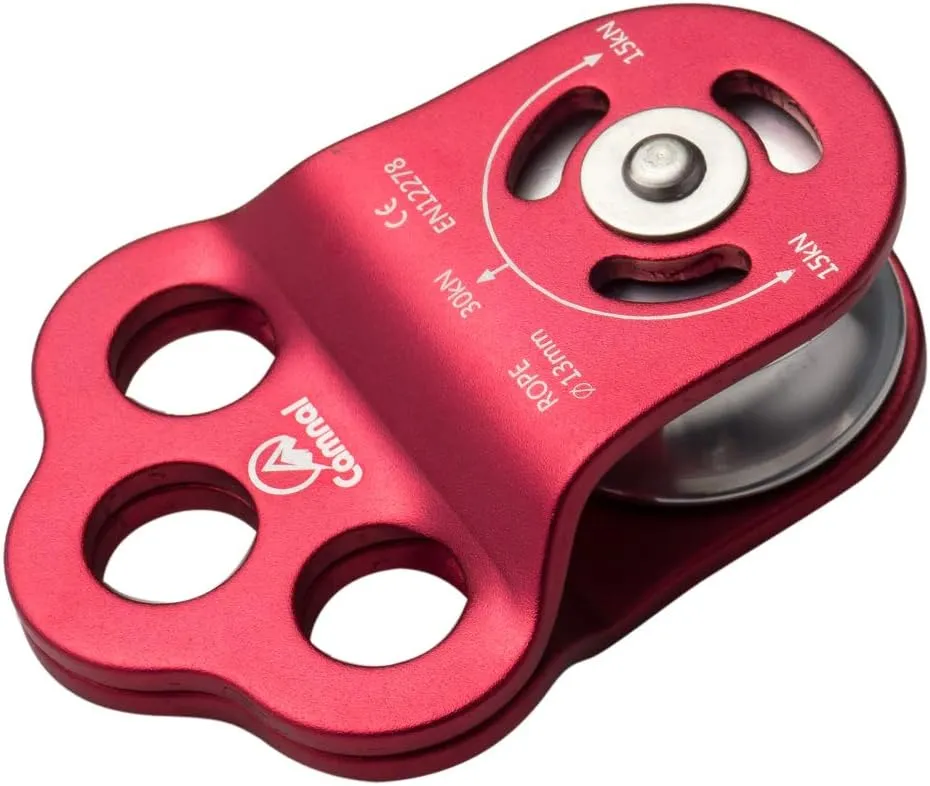 30KN Triple Attachment Pulley for Arborist Climbing Gear Heavy Duty Aerial Tools 13mm Rope Rigging