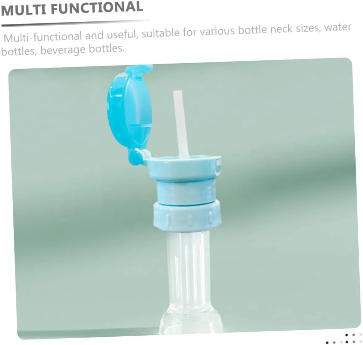 3sets 4 Pcs Water Bottle Caps with Straw Bottle Adapters Safe and Reliable for Fit 4pcs*3