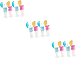 3sets 4 Pcs Water Bottle Caps with Straw Bottle Adapters Safe and Reliable for Fit 4pcs*3