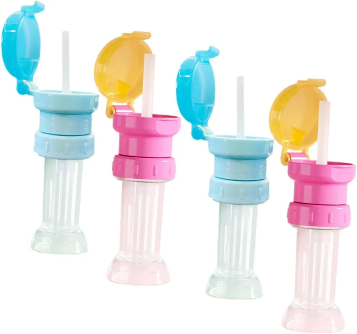 3sets 4 Pcs Water Bottle Caps with Straw Bottle Adapters Safe and Reliable for Fit 4pcs*3