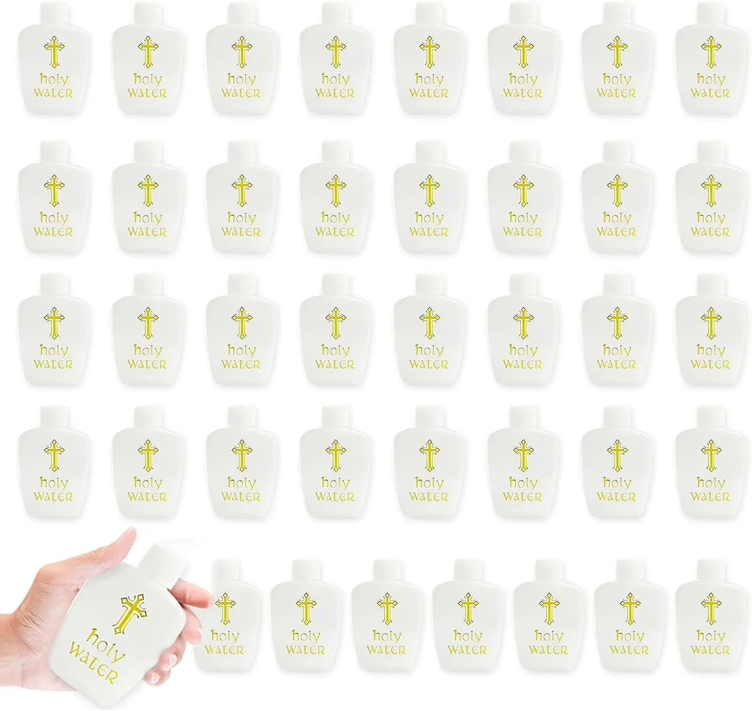 40Pcs Holy Water Bottles Holy Water Empty Containers 60ml Holy Water Plastic Bottle