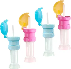 4Pcs Water Bottle Adapter Caps with Straws Water Bottle Topper for Easy Drinking Safe and Practical Design Suitable for Boys and Bright Color Options Lake