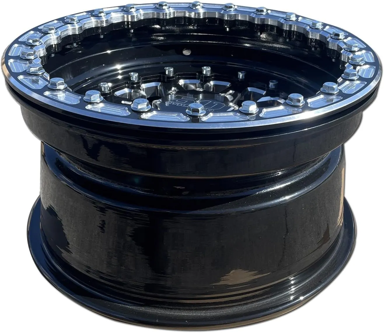50 Caliber Racing 4x136.5 137 Black Beadlock Wheel for Maverick X3 Talon KRX 1000 Kawasaki Teryx #502 (15x8)