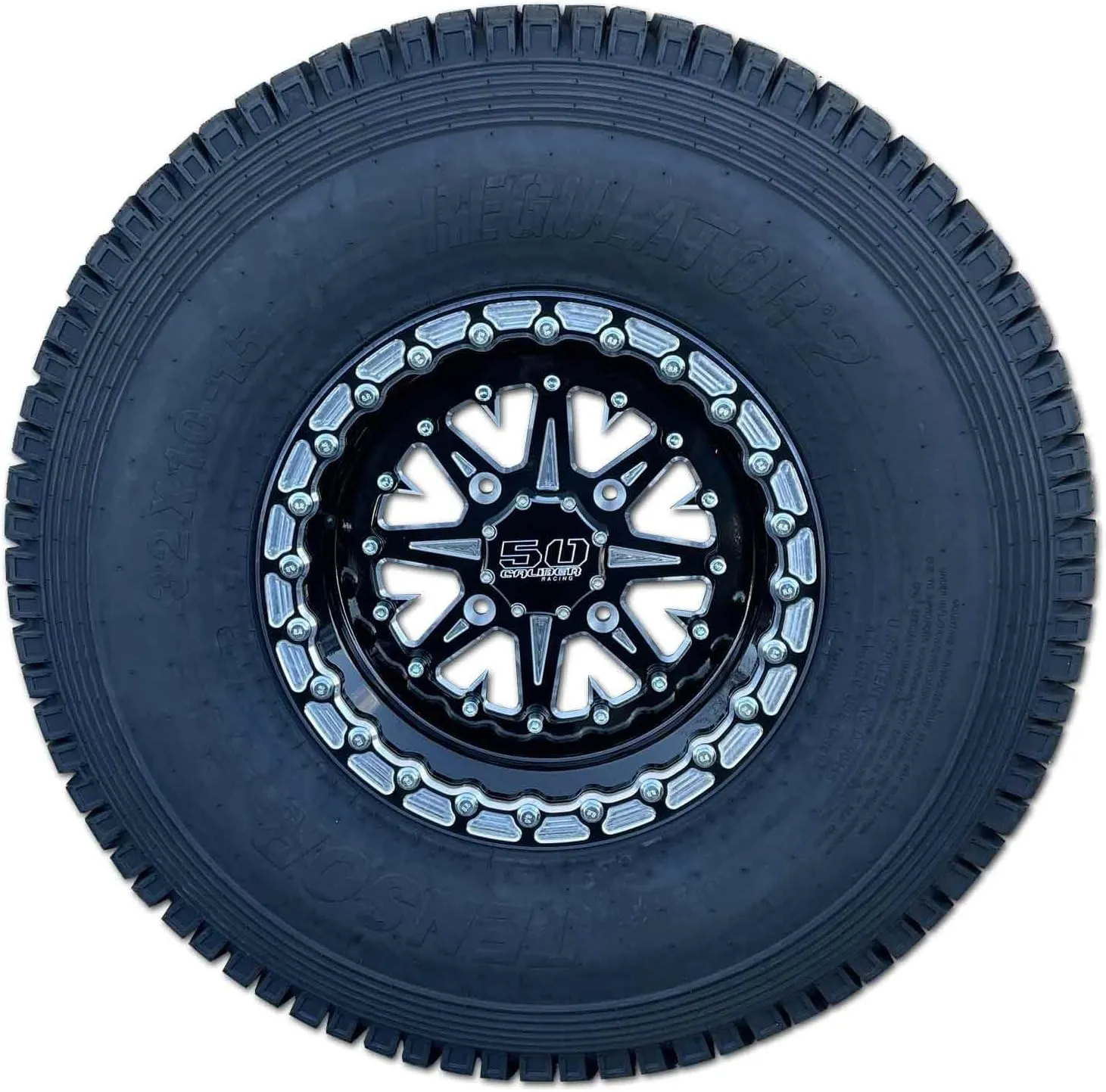 50 Caliber Racing 4x136.5 137 Black Beadlock Wheel for Maverick X3 Talon KRX 1000 Kawasaki Teryx #502 (15x8)