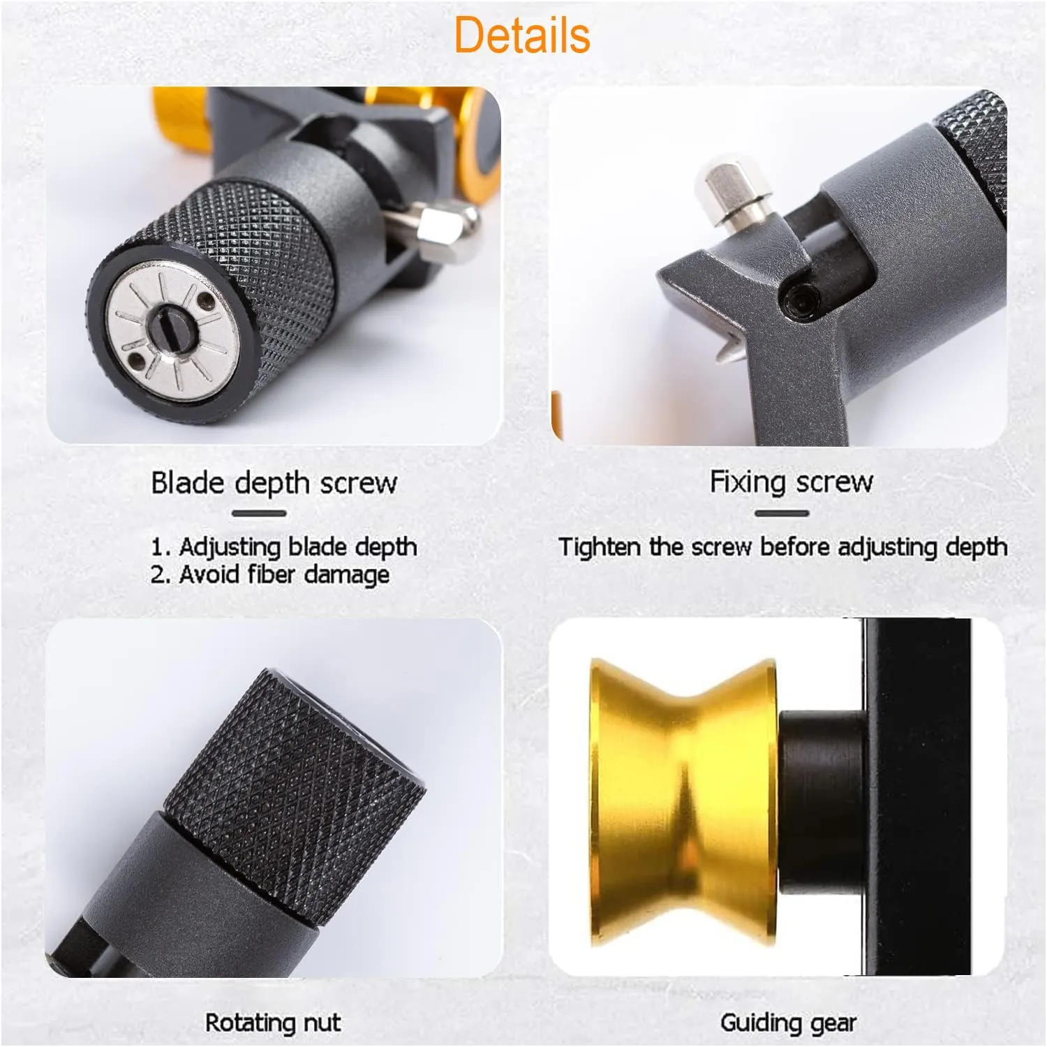 8-28MM Wire Stripper, FTTH Armored Fiber Optic Cable Stripper, Coaxial Mid Span Cable Stripper, Radial Cutter, Slitting Tools with Adjustable Cutting Depth, 5/16" to 1 1/8" Diameter
