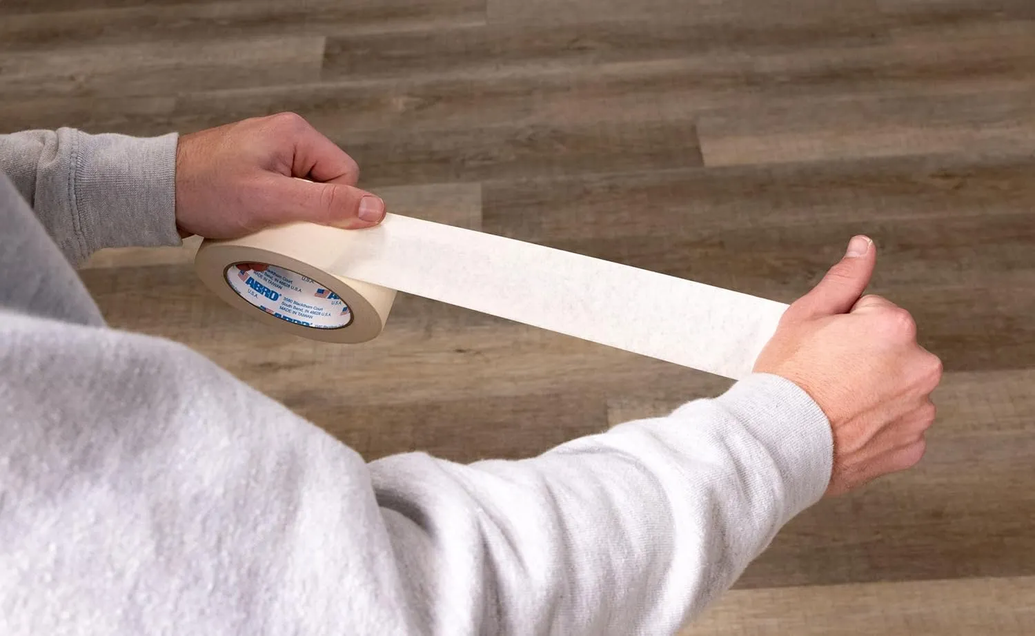 ABRO Masking Tape, GP 36mm x 55M, All Purpose Natural Masking Tape for Temporary Labeling and Marking, Easy Tear, Clean Removal, Painters Tape for DIY and Professional Uses - Natural