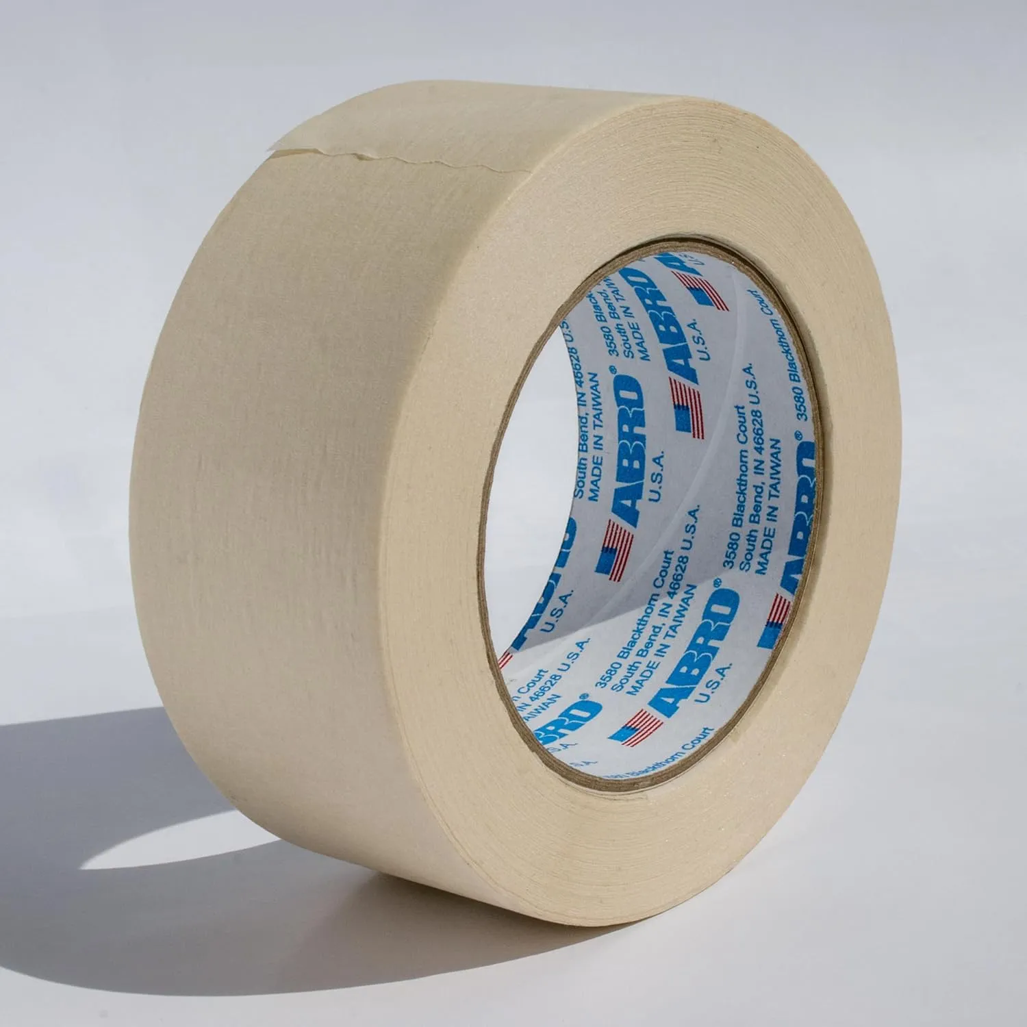 ABRO Masking Tape, GP 36mm x 55M, All Purpose Natural Masking Tape for Temporary Labeling and Marking, Easy Tear, Clean Removal, Painters Tape for DIY and Professional Uses - Natural
