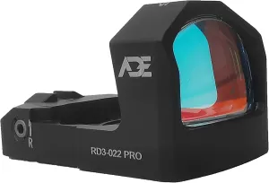 ADE RD3-022 Artemis PRO Motion Activated, Multi-6 Reticles RED Dot Sight for Optics Ready Pistol That is Compatible with Trijicon RMR SRO Footprint/Slide/Screw Pattern – Compact Reflex CCW Optic Ready