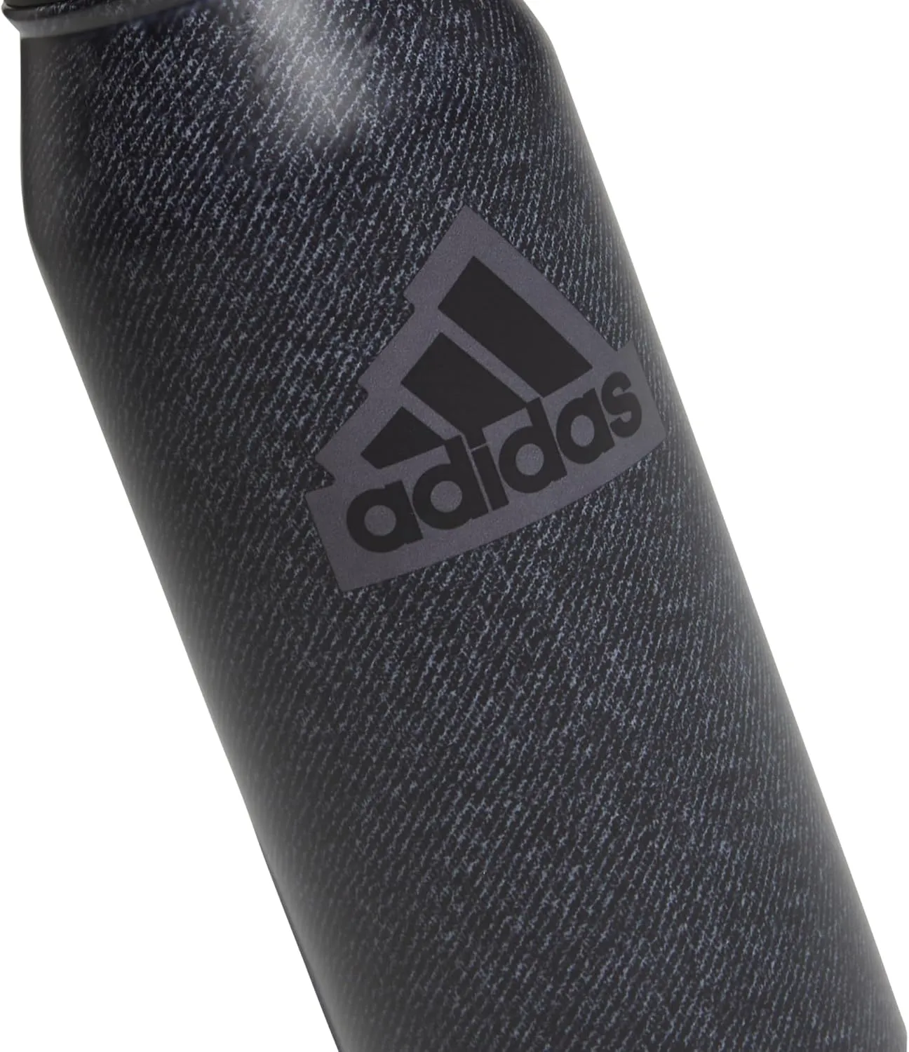 adidas 1 Liter (32 oz) Metal Water Bottle, Hot/Cold Double-Walled Insulated 18/8 Stainless Steel, Twill Black/Black/Grey Five, 32 Ounces