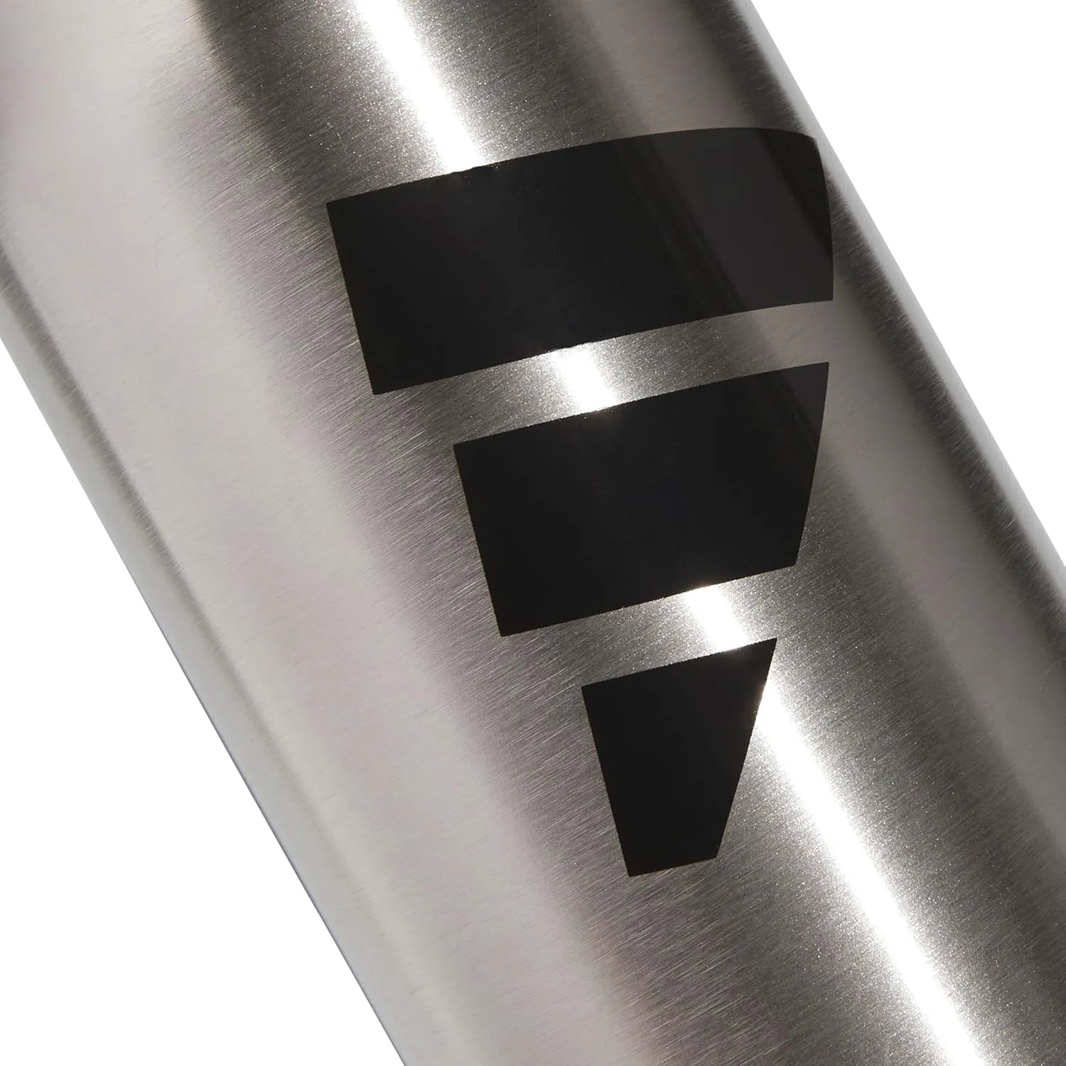 adidas 1 Liter (32 oz) Metal Water Bottle, Hot/Cold Double-Walled Insulated 18/8, Stainless Steel/Black, 32 Ounces