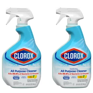 All Purpose Disinfecting Cleaner Spray, Bleach Free, 32 Oz, 2 Pack
