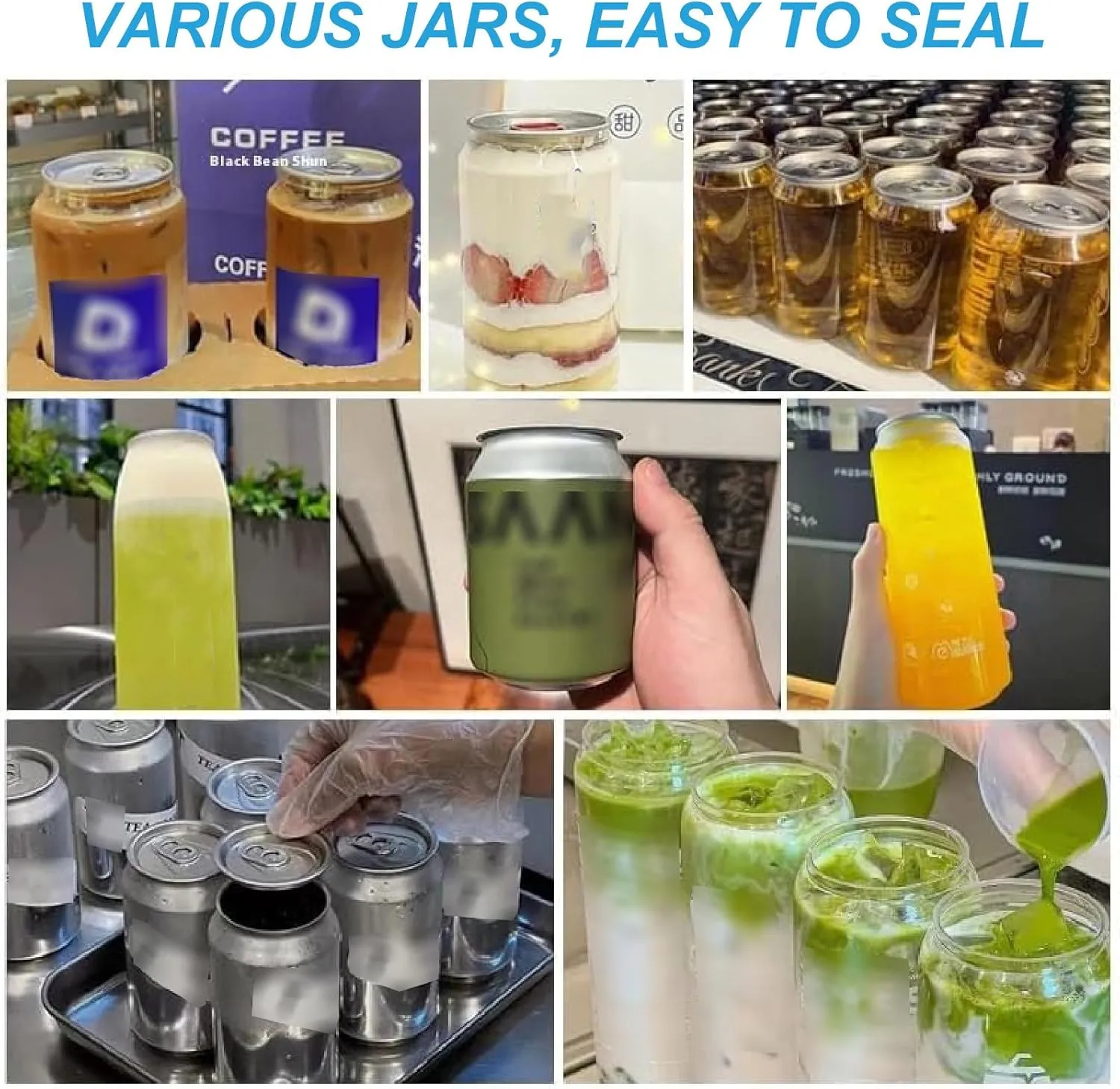 Aluminum Cup Sealer Machine, Semi-Automatic Tin Can Sealer, 5pcs/min Beer Can Sealer, Commercial Drink Sealing Machine,White-110V