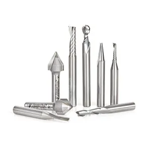 Amana Tool AMS-168 8-Pc General Purpose CNC Router Bit Collection 1/4 Inch SHK