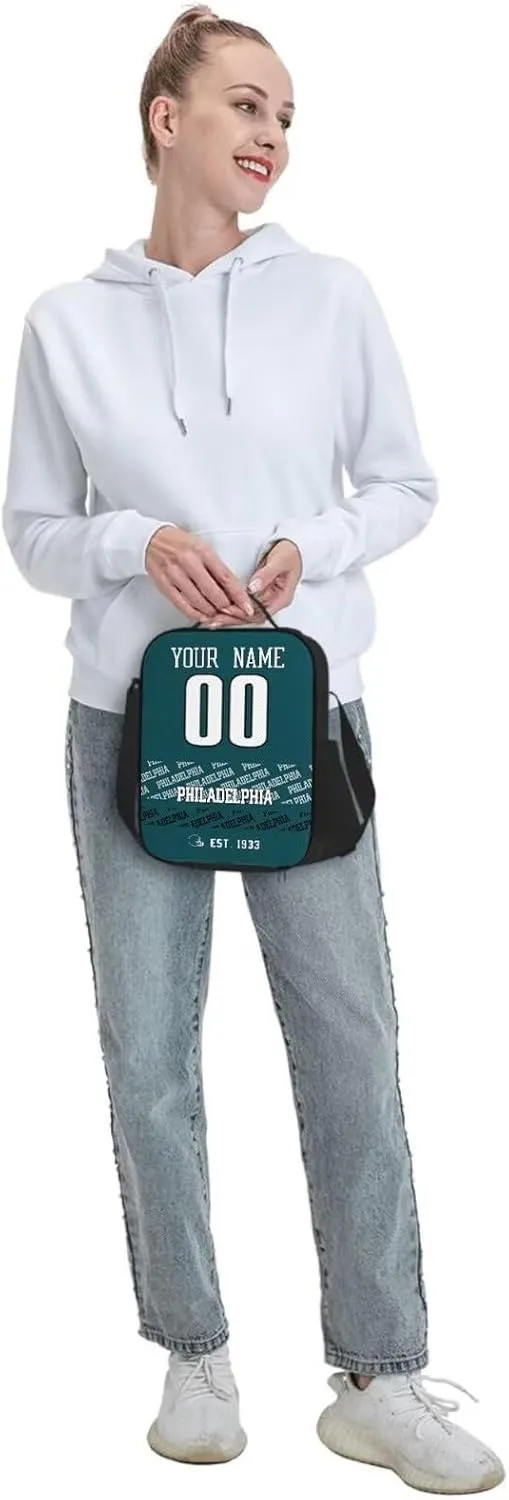 ANTKING Philadelphia Lunch Bag Custom Name Number Lunch Box Gift for Men Women Youth