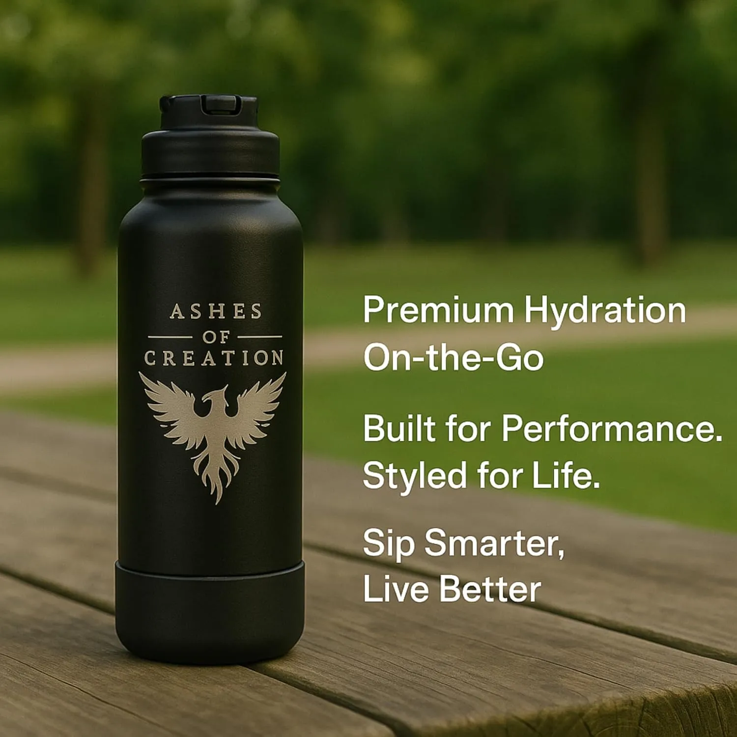 Ashes of Creation by 310 32 Oz Water Bottle Leak Proof hydration Bottle Reusable Water Bottle Gym Water Bottles for Men Adult water bottle Stainless Steel Bottle Insulated Flask Insulated WaterBottles