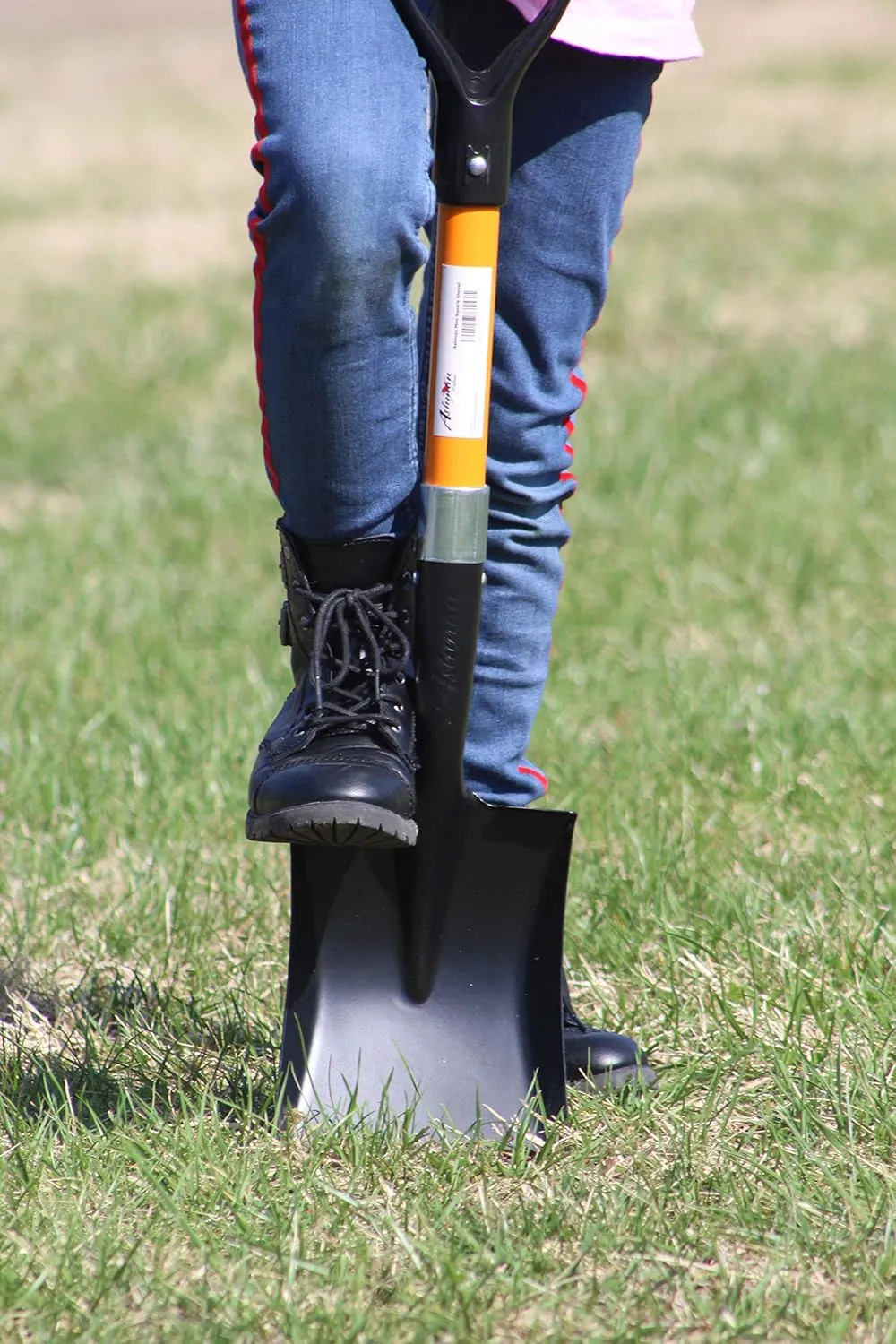 Ashman Short Handle Transfer Shovel (1 Pack) - Kids Beach & Garden Shovel, 27-inch Sturdy Blade, D-Handle Gardening Tool