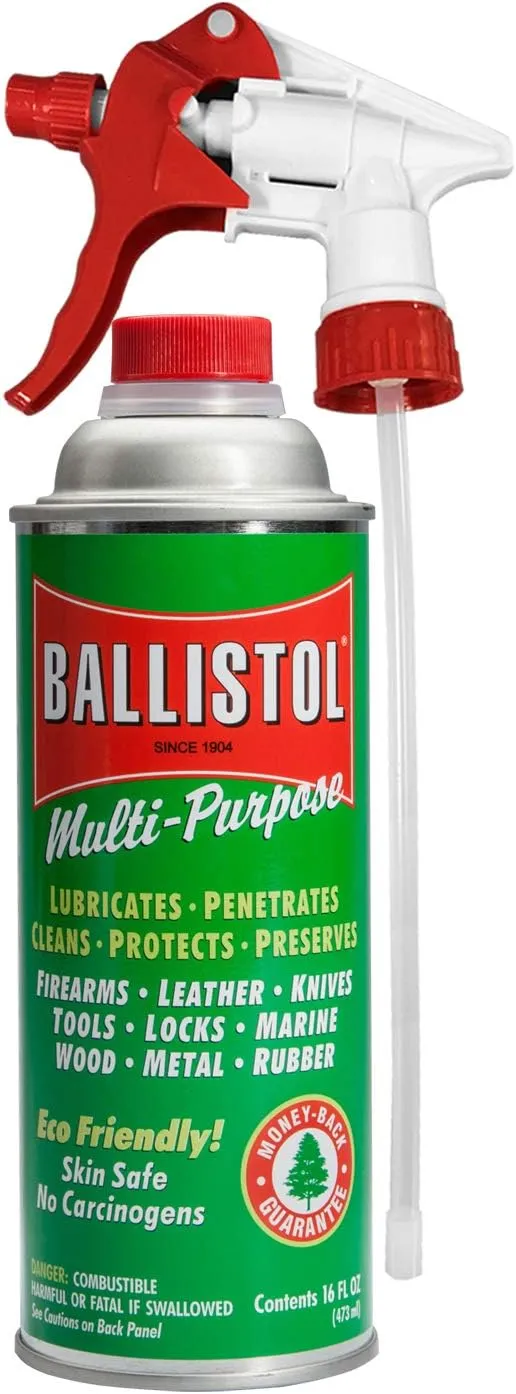 Ballistol Multi-Purpose Can Lubricant Cleaner Protectant 16 oz, Single with 1 Sprayer
