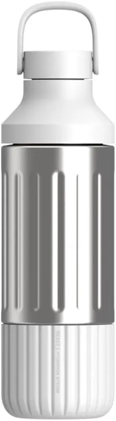 BEAST Stainless Steel Hydration Bottle with Carry Cap, 22oz (Cloud White)