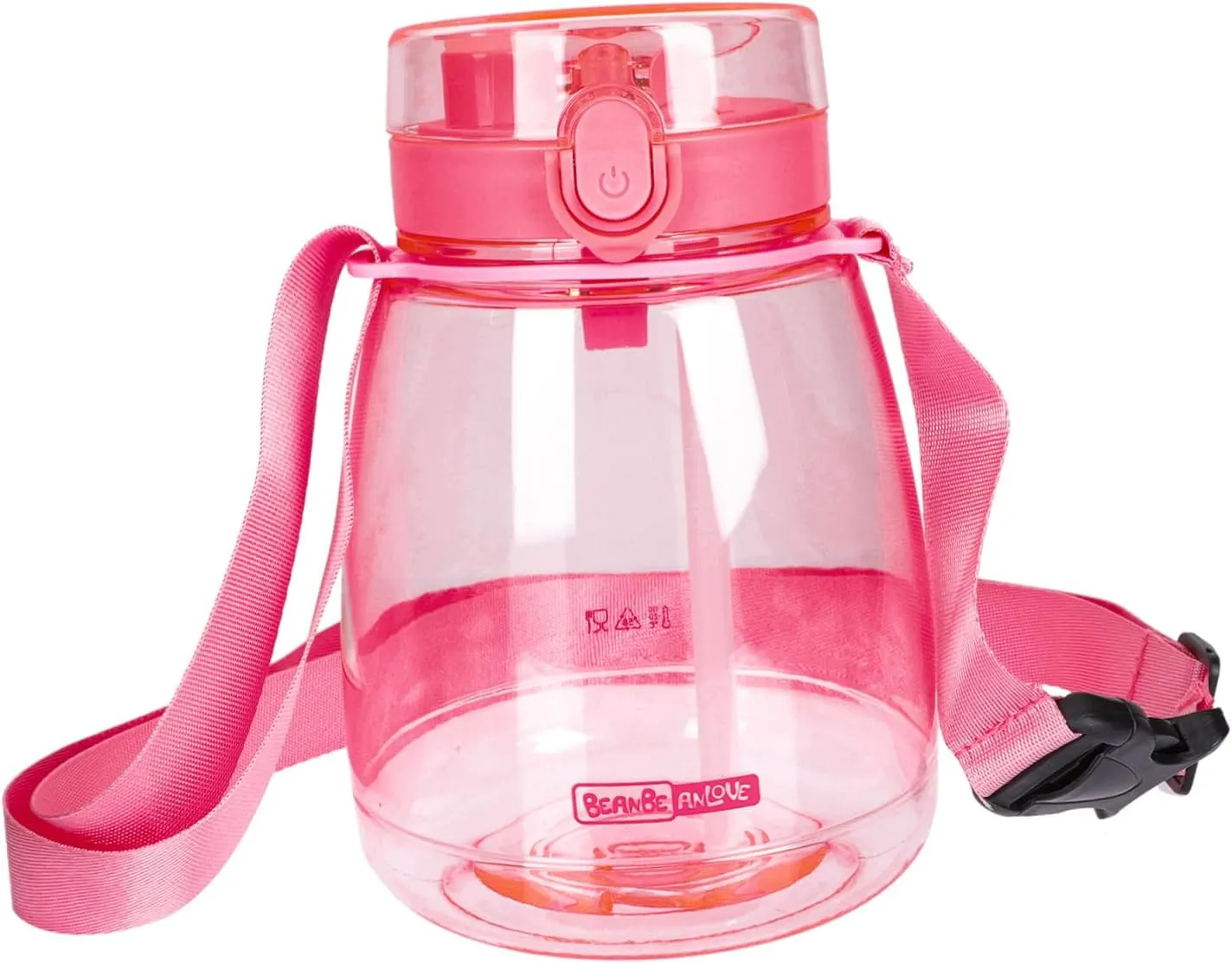 Belly Water Bottle Portable Sports Water Dispenser with Lid Durable Outdoor Hydration Cup for Fitness Home Office School Use Design