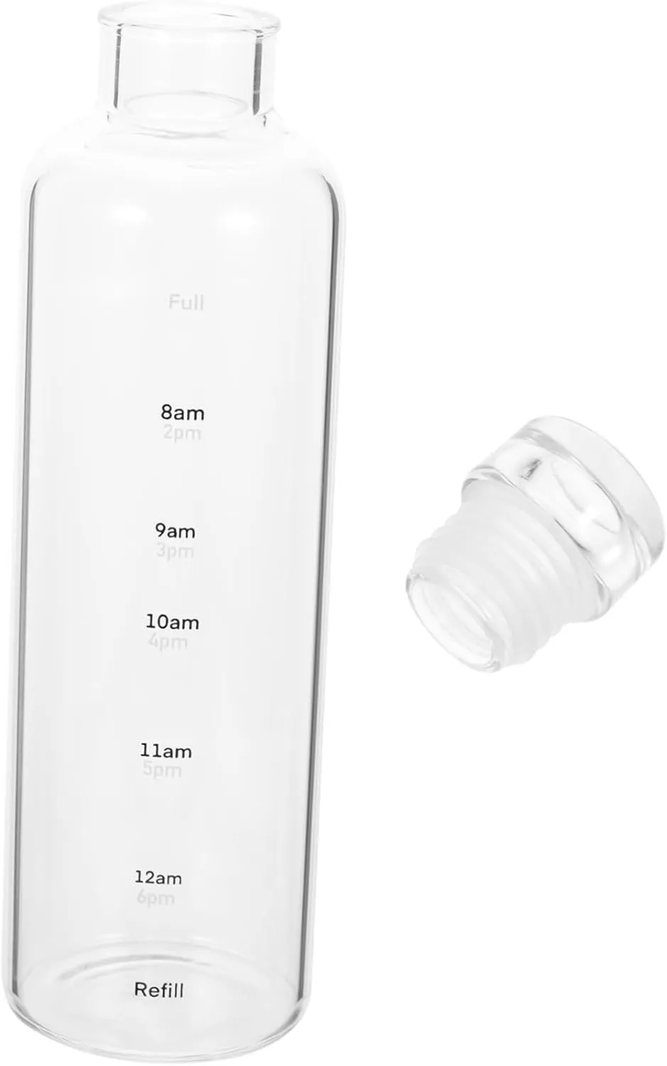BESPORTBLE Portable Transparent Water Bottle with Scale Ergonomic Design for Hiking Running and Sports Durable Borosilicate for Daily Hydration and Comfort