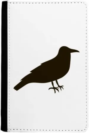 Black Crow Cute Animal Portrayal Passport Holder Notecase Burse Wallet Cover Card Purse