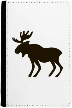 Black Elk Cute Animal Portrayal Passport Holder Notecase Burse Wallet Cover Card Purse