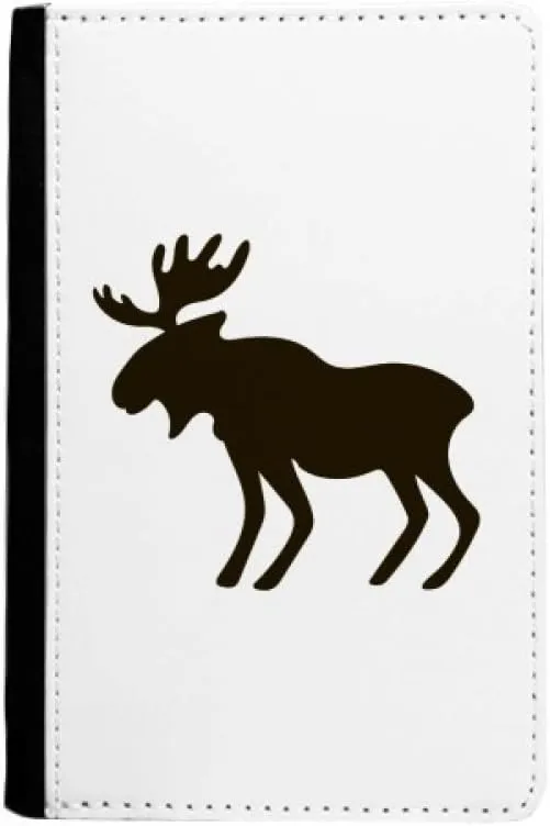 Black Elk Cute Animal Portrayal Passport Holder Notecase Burse Wallet Cover Card Purse