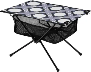 Bolaz Outdoor Folding Portable Picnic Camping Table-Purple Vintage Pattern 2,Storage Mesh for Camping Gear Accessories, Hiking, Mountaineering, Outdoor Travel
