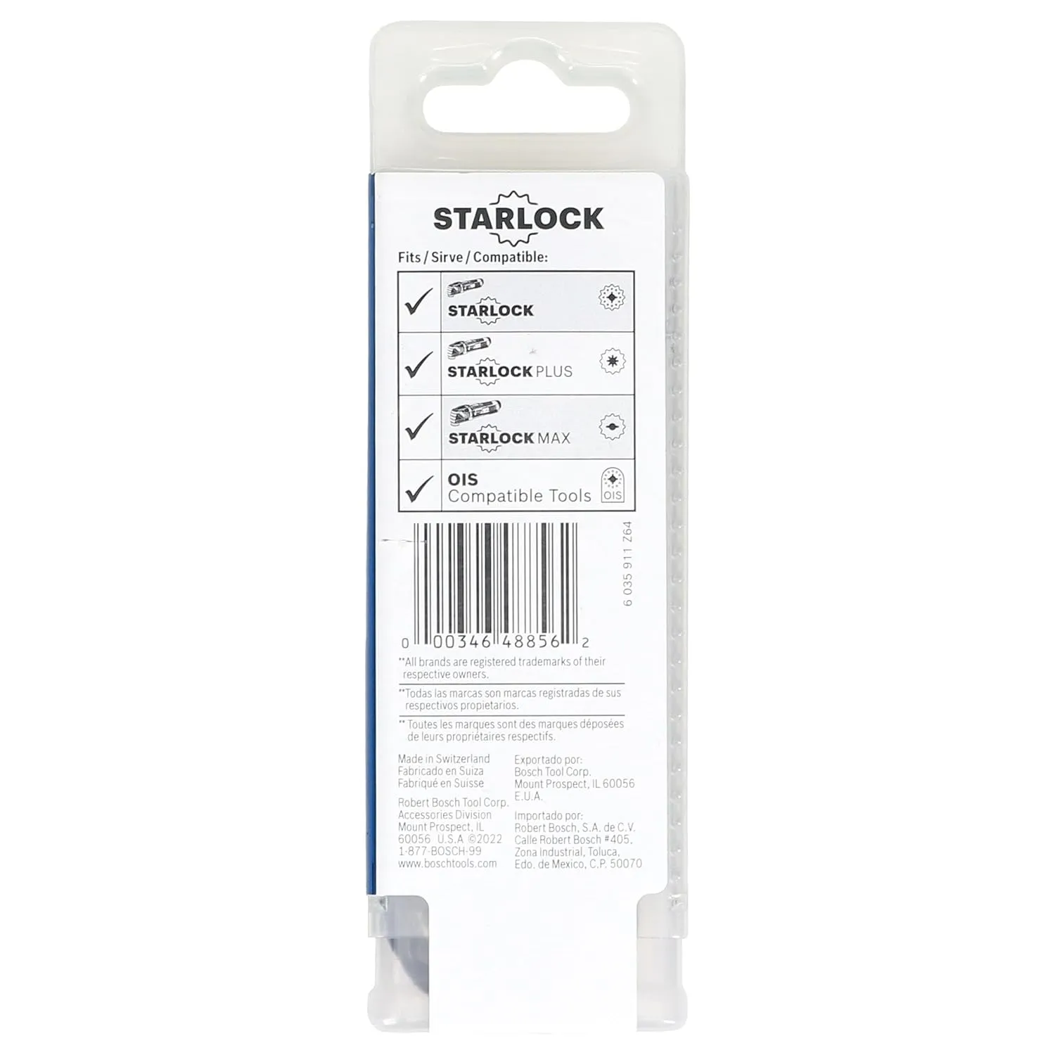 BOSCH OSL114JF-10 10-Pack 1-1/4 In. Starlock Oscillating Multi Tool Wood Curved-Tec Bi-Metal Xtra-clean Plunge Cut Blades for Applications in Cutting Wood, Hardwood, Laminate