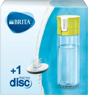 BRITA S1186 Water Filter Bottle, Reduces Chlorine and Organic impurities, BPA Free, Lime, 600ml