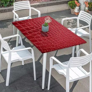 Brown Folding Table Cover Crocodile Skin Designer Themed Art Folding Table Cover Rectangle Polyester ?Tablecloth for Picnic Party Animal Print Fits up 5 Foot Tables