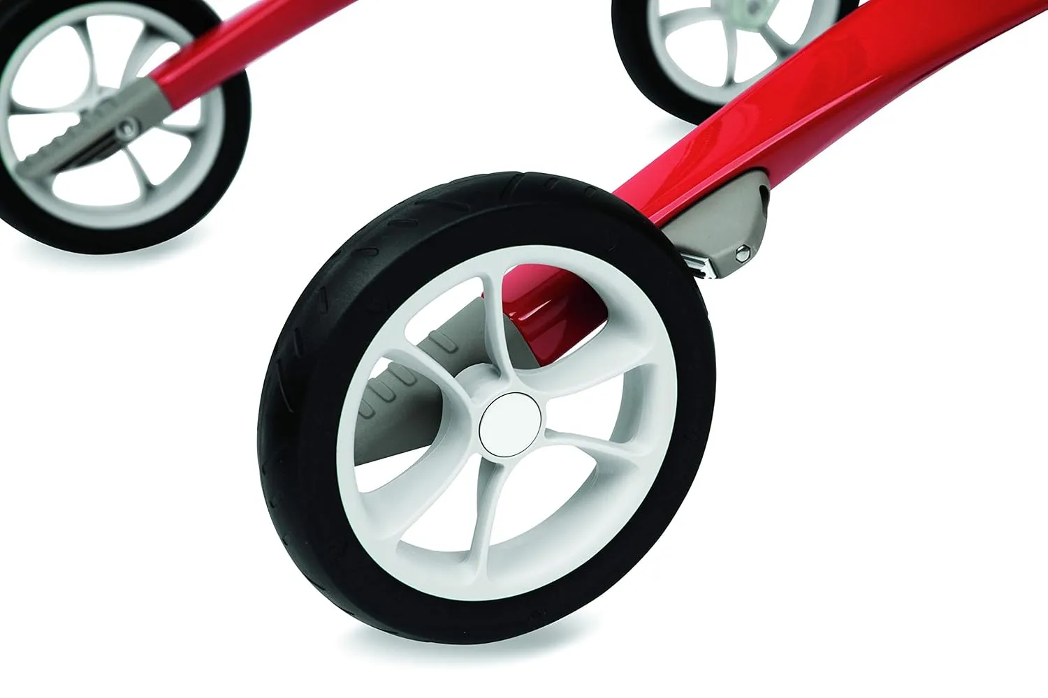 byACRE Carbon Ultralight Rollator Walker with Organizer Bag, Red, Regular Track