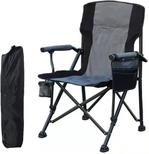Camping Chairs, Portable Camping Metal Chair Stool Folding Outdoor Large Beach Chairs with Cup Holder Carry Bag for Outside/a/As Shown