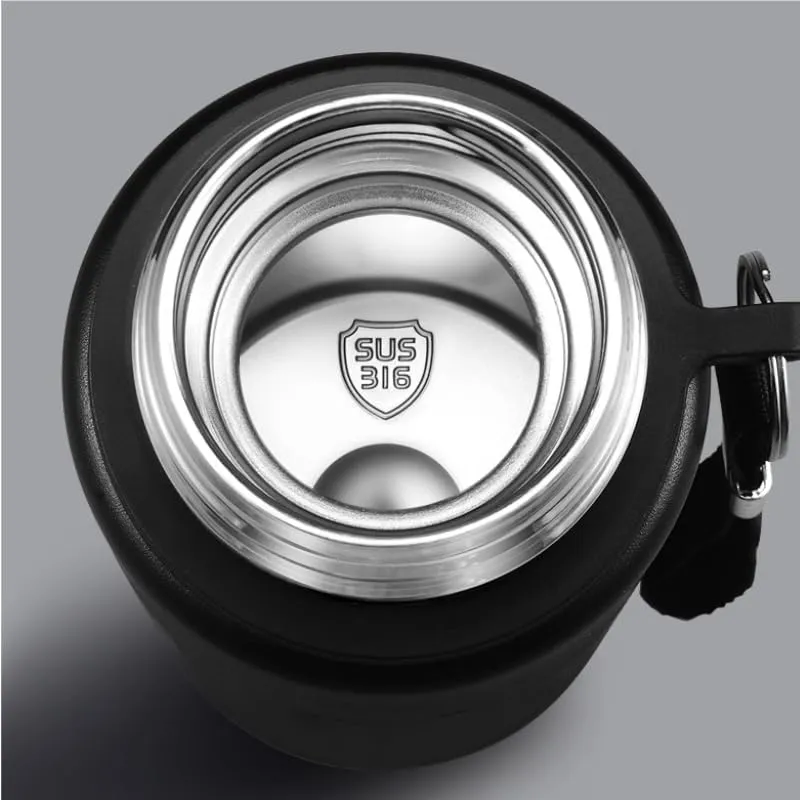 Car Vacuum Insulated Stainless Steel Water Bottle For Mazda Biante 2008-2018,Thermos Mug Leak Proof Insulated Water Bottle Reusable Water Bottle Travel Mug Thermo Mug,Black-1500ml