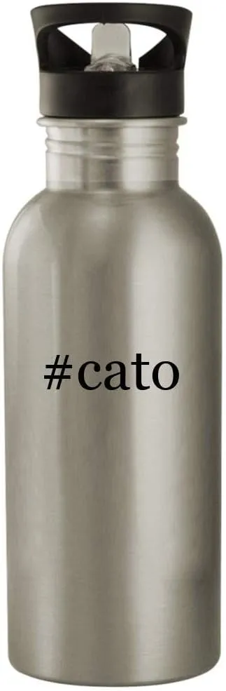 #cato - 20oz Stainless Steel Water Bottle, Silver