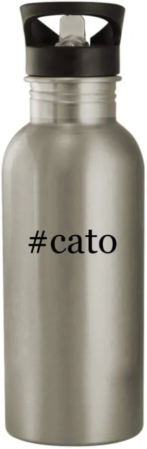 #cato - 20oz Stainless Steel Water Bottle, Silver