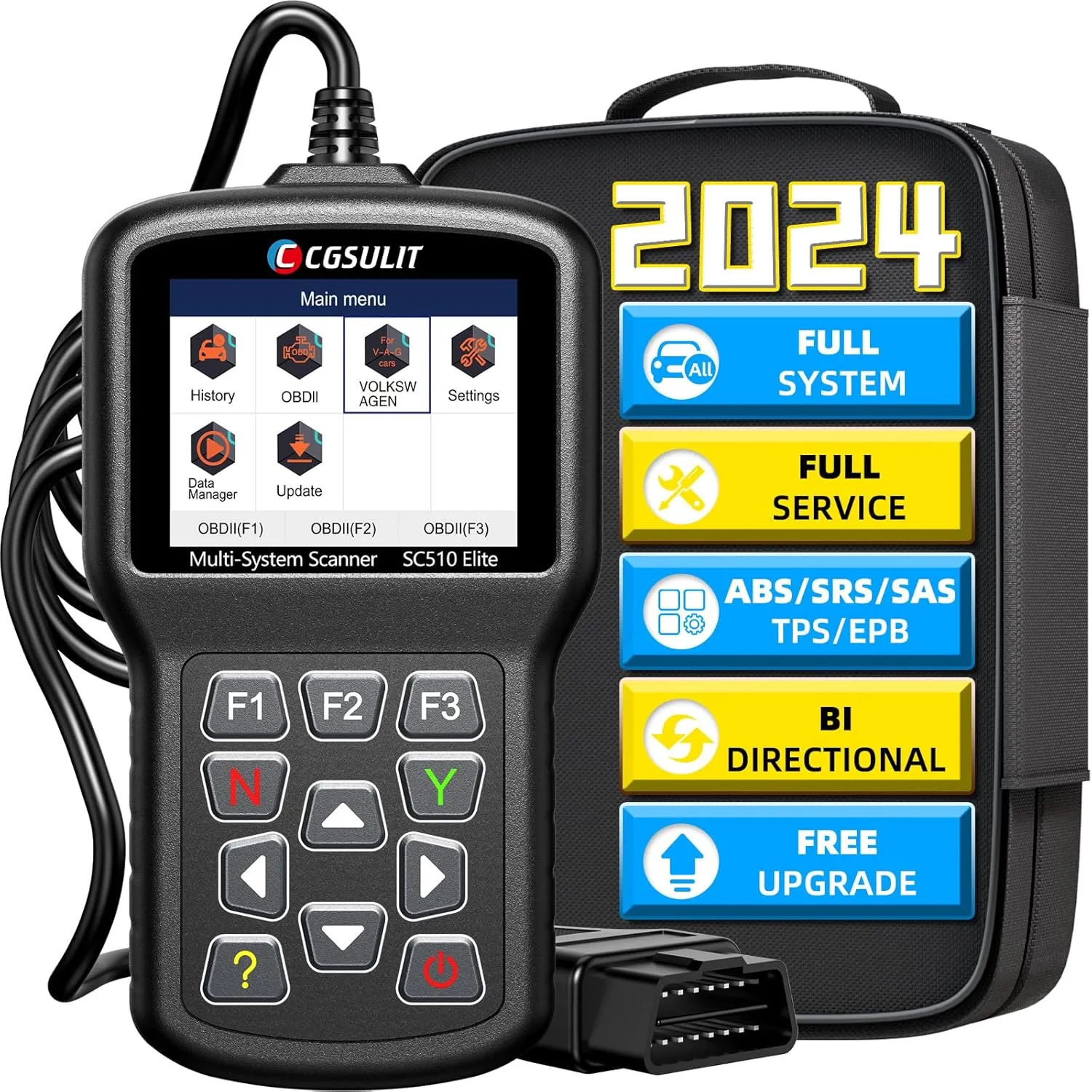 CGSULIT Full System Scanner for VW Audi Jetta/Passat/Beetle Car Scan Tool OBD2 Scanner