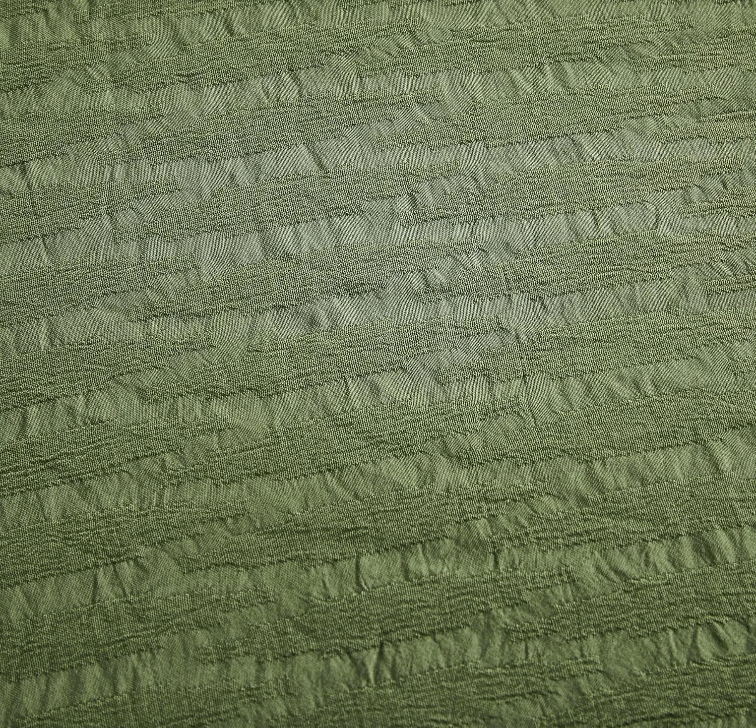 Chezmoi Collection George 3-Piece Jacquard Quilt Set King Size, Olive Green Textured Woven Lightweight Rectangle Quilted Bedspread for All Seasons (1 Quilt 108x96 inches, 2 Shams)